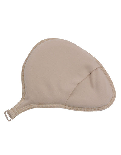 COTTON BREAST PROSTHESIS PROTCTIVE COVER WITH SHOULDER STRAP & HOOK -NUDE
