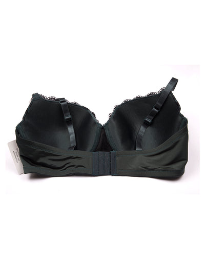 PLUS SIZE SHINY MICROFIBER & LACE MOLDED CUP BRA SETS