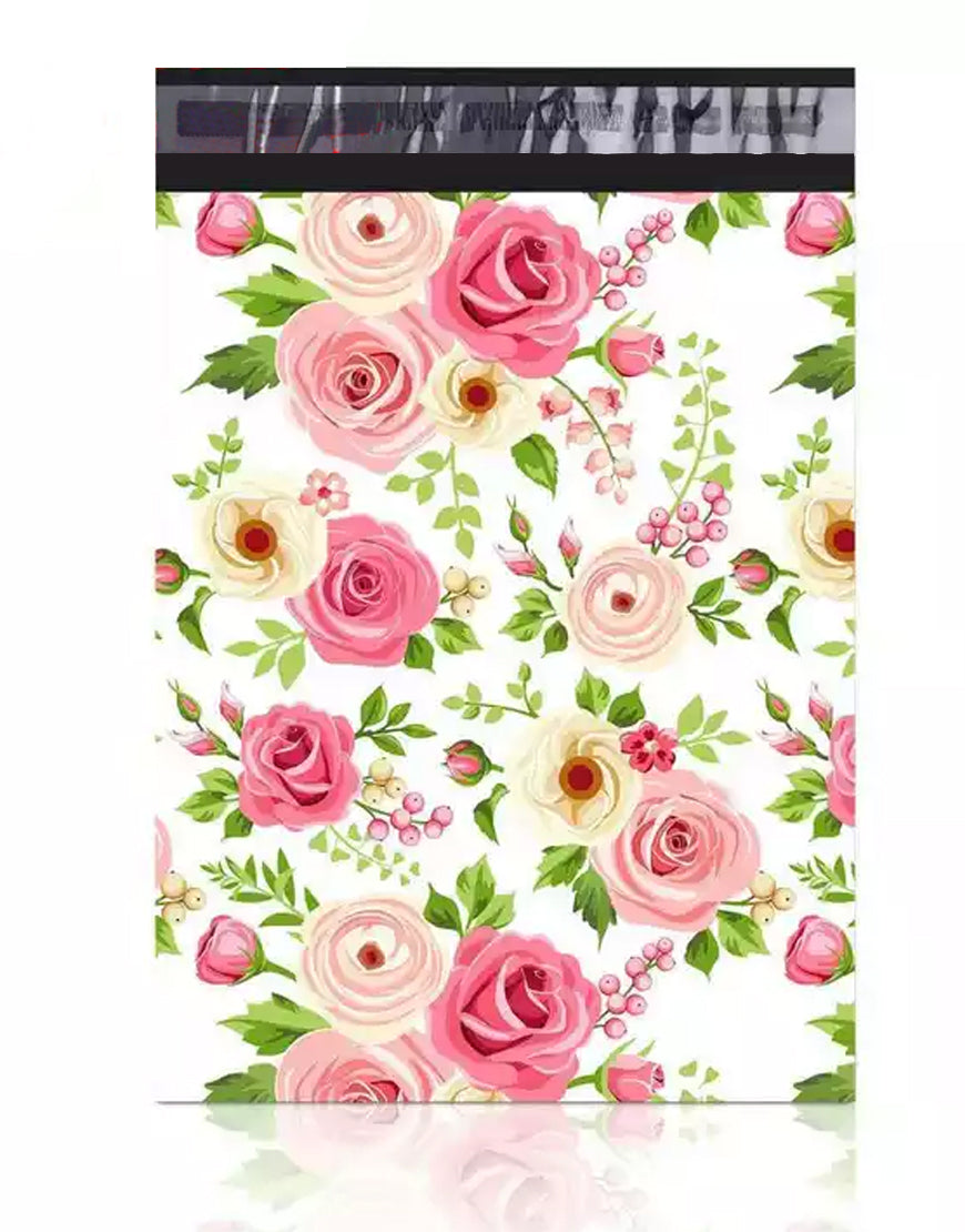 Loads of Roses Printed Packing Poly Mailer / Envelope-11"x15"