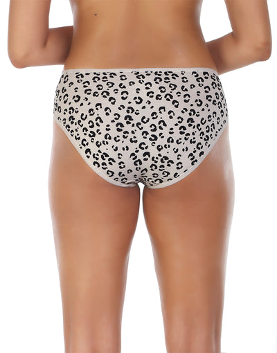 LOSHA PACK OF 6 SUPER SOFT COTTON STRETCH PRINTED BIKINI BRIEFS -JUNGLE