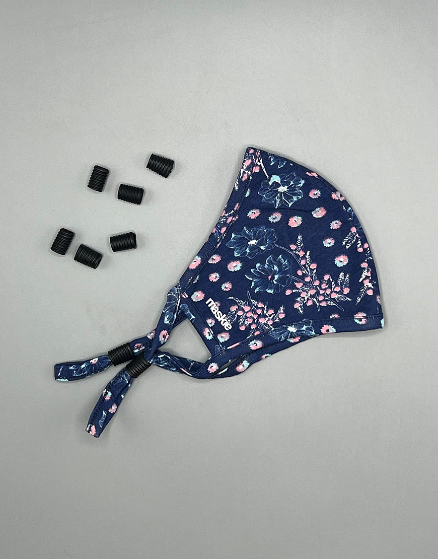 MASKIE DOUBLE LAYERED ADJUSTABLE FACE MASK-NAVY BLUE