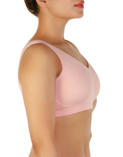DOUBLE LAYERED MODAL STAY AT HOME / MATERNITY / SLEEP BRA-QUARTZ PINK