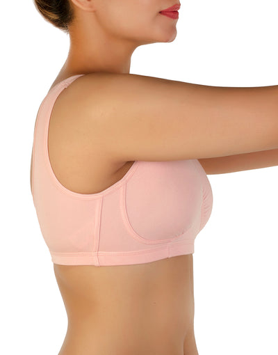 DOUBLE LAYERED MODAL STAY AT HOME / MATERNITY / SLEEP BRA-QUARTZ PINK