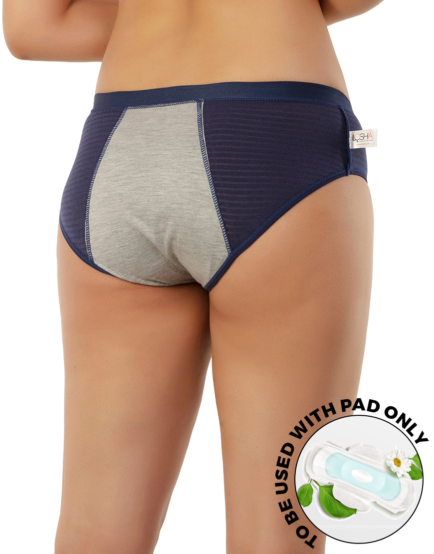 TRIPLE LAYERED LEAK PROOF PERIOD PANTY-NAVY
