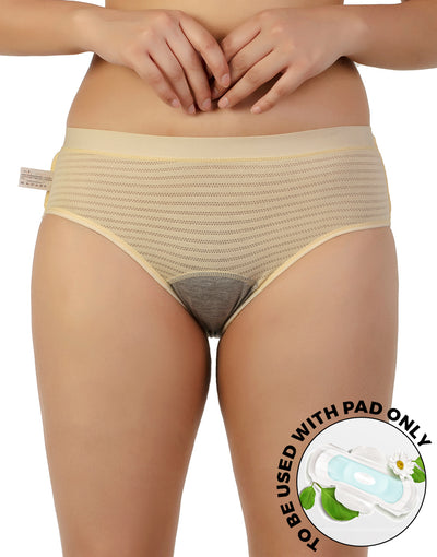 TRIPLE LAYERED LEAK PROOF PERIOD PANTY-YELLOW