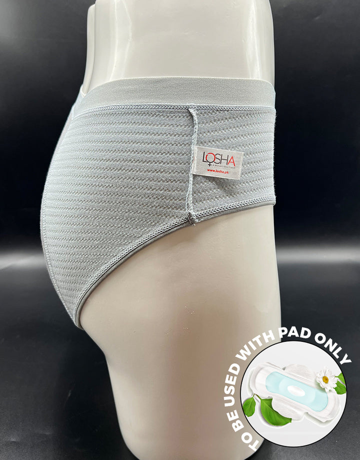 TRIPLE LAYERED LEAK PROOF PERIOD PANTY-GREY