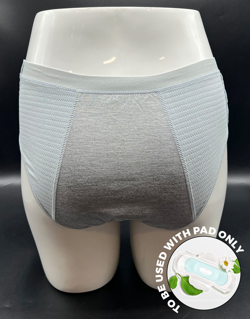 TRIPLE LAYERED LEAK PROOF PERIOD PANTY-GREY