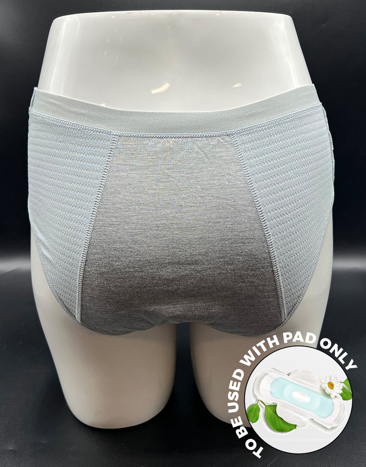 TRIPLE LAYERED LEAK PROOF PERIOD PANTY-GREY