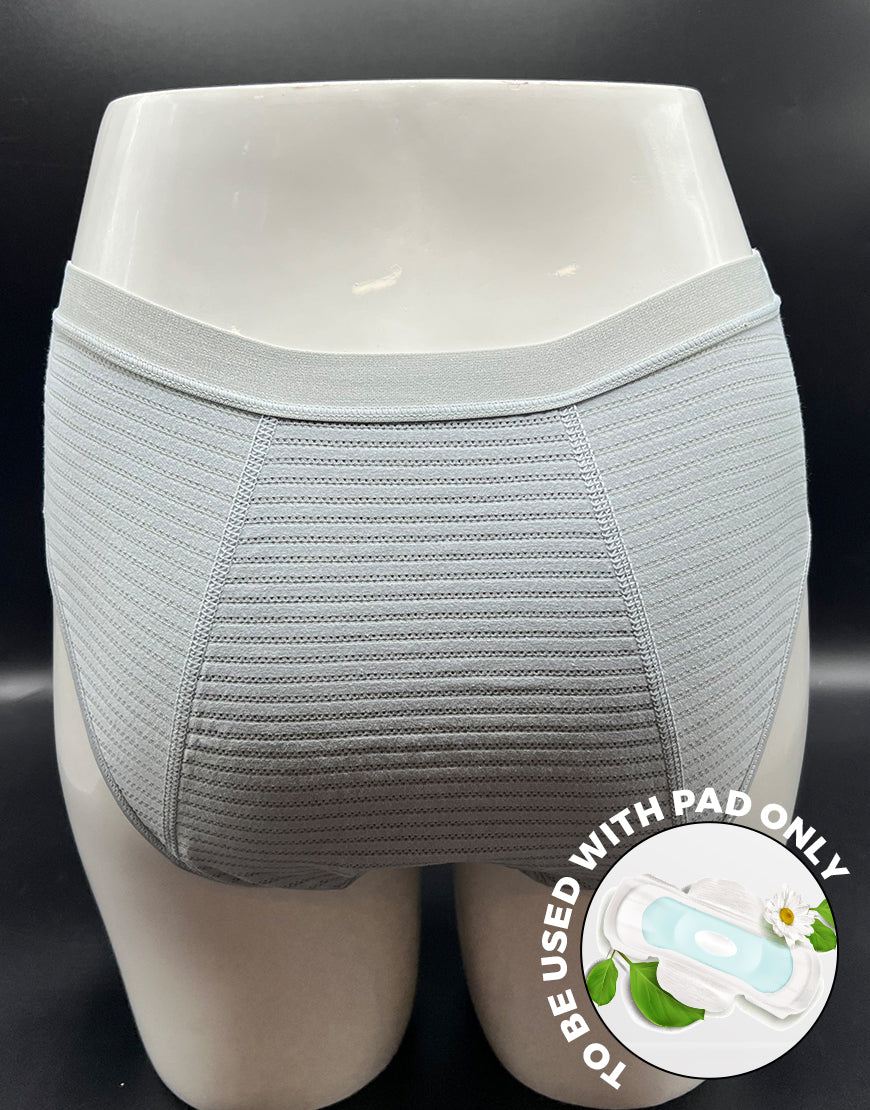 TRIPLE LAYERED LEAK PROOF PERIOD PANTY-GREY