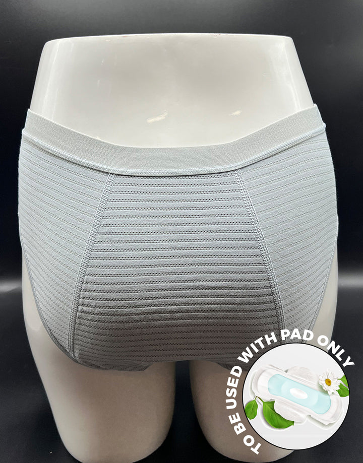 TRIPLE LAYERED LEAK PROOF PERIOD PANTY-GREY