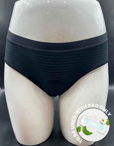 TRIPLE LAYERED LEAK PROOF PERIOD PANTY-BLACK