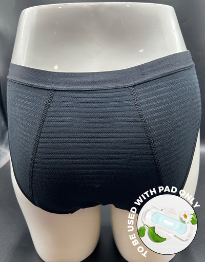 TRIPLE LAYERED LEAK PROOF PERIOD PANTY-BLACK
