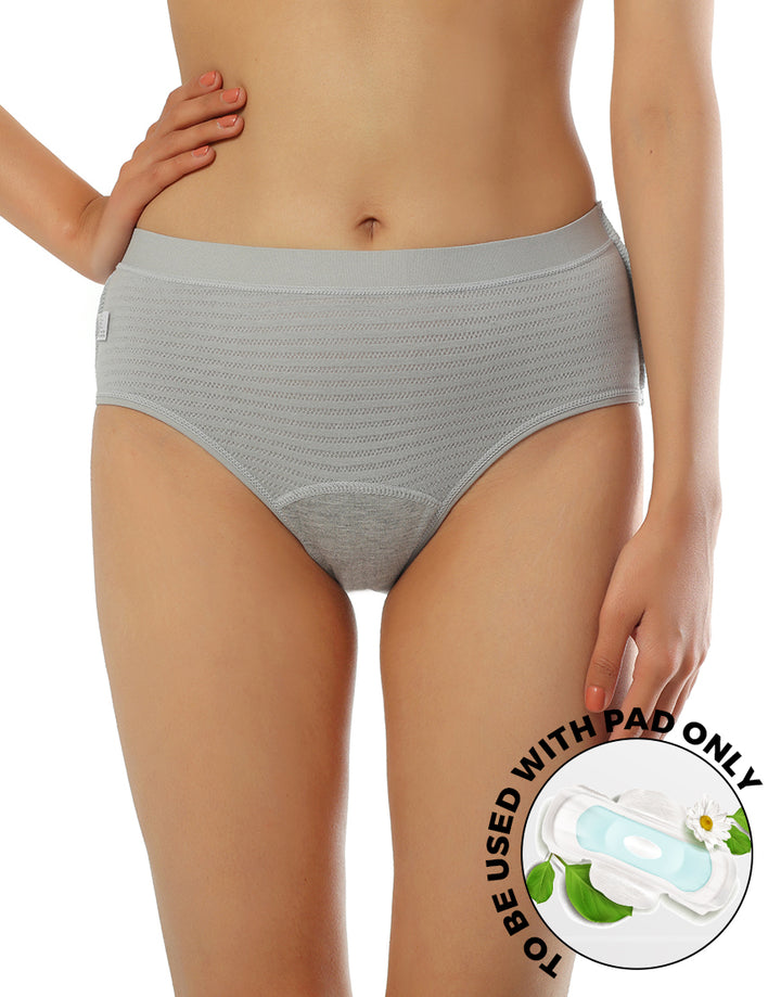 TRIPLE LAYERED LEAK PROOF PERIOD PANTY-GREY