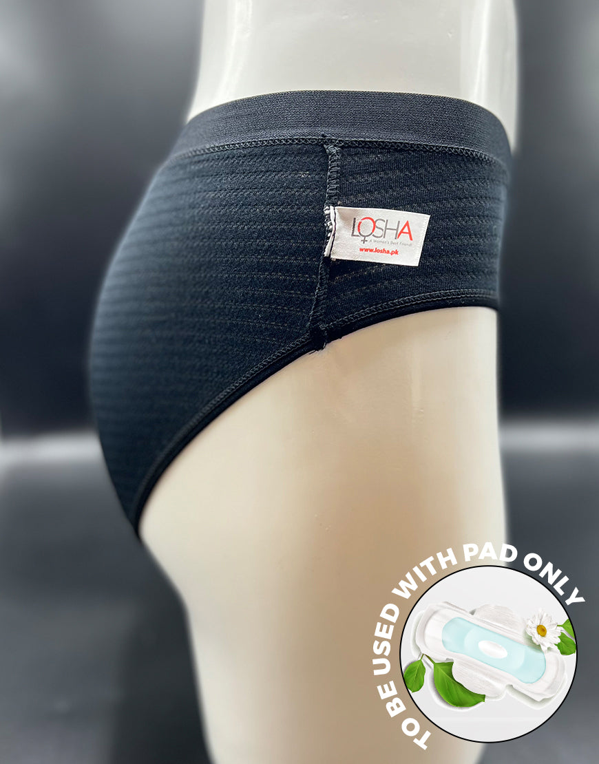 TRIPLE LAYERED LEAK PROOF PERIOD PANTY-BLACK