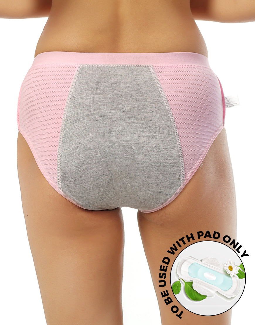 TRIPLE LAYERED LEAK PROOF PERIOD PANTY-BABY PINK