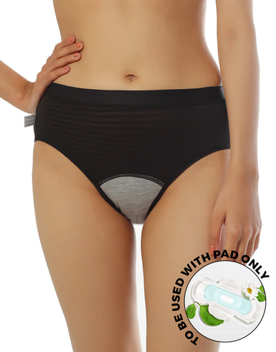 TRIPLE LAYERED LEAK PROOF PERIOD PANTY-BLACK