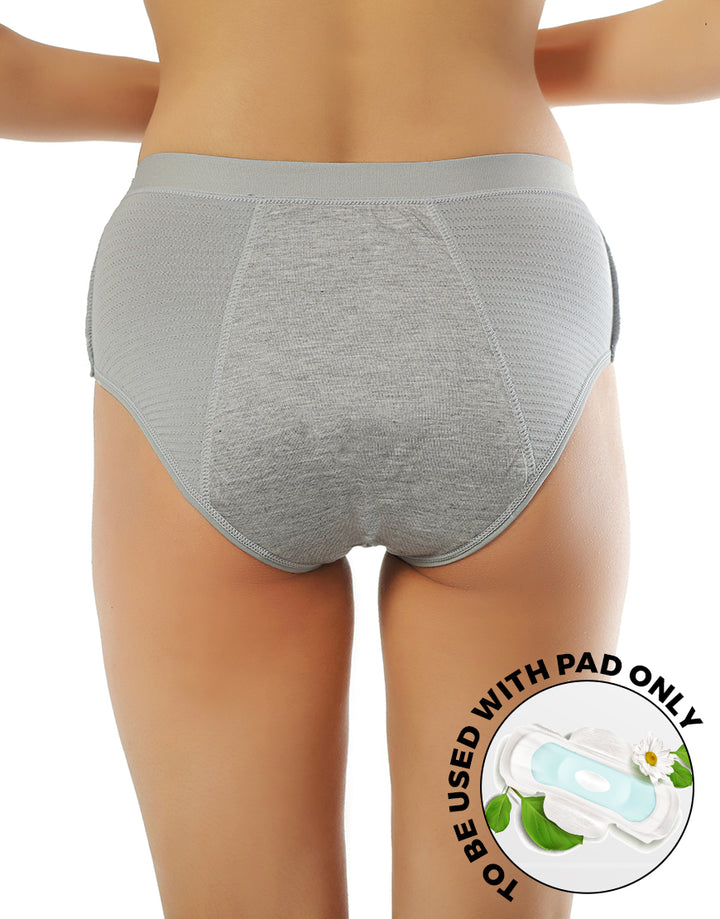 TRIPLE LAYERED LEAK PROOF PERIOD PANTY-GREY