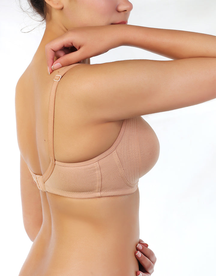 LOSHA COTTON DOUBLE LAYERED ENCIRCLE BRA-SKIN