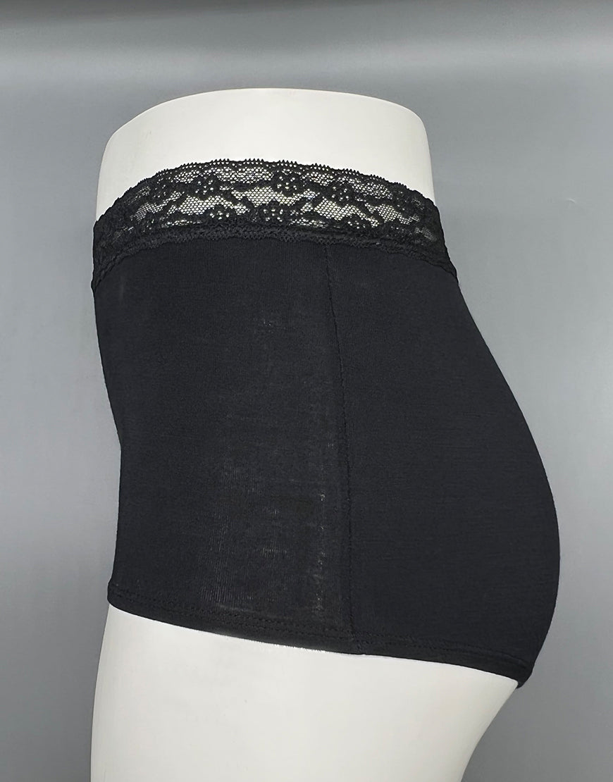LOSHA VISCOSE COTTON BOYSHORT -BLACK