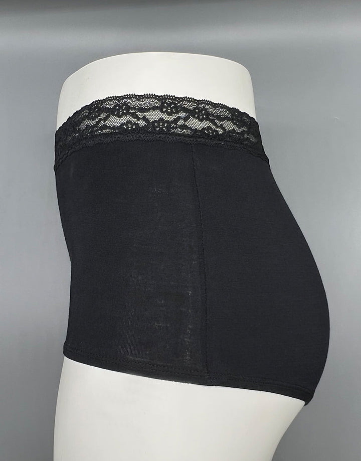 LOSHA VISCOSE COTTON BOYSHORT -BLACK