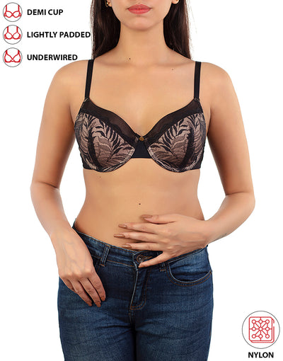 Buy Zivame Jacquard Lace Front Padded Strapless Camisole Bra- Blue (A-D)  Online at Low Prices in India 