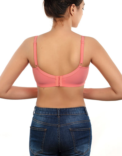 LOSHA TRUE CURVE WIRE-FREE MINIMIZER BRA-GEORGIA PEACH