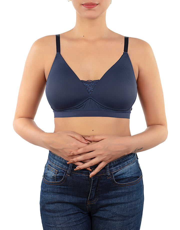 LIGHTLY PADDED NON WIRED T SHIRT BRA-SARGASSO SEA