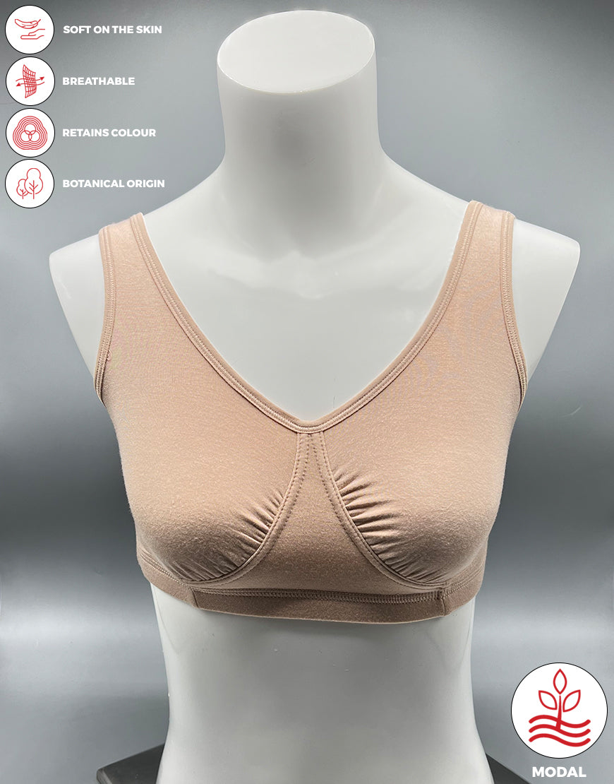 DOUBLE LAYERED MODAL STAY AT HOME / MATERNITY / SLEEP BRA-SKIN
