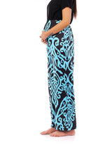 MOMMY MATERNITY STRAIGHT LEG PANTS- BLUE PRINT