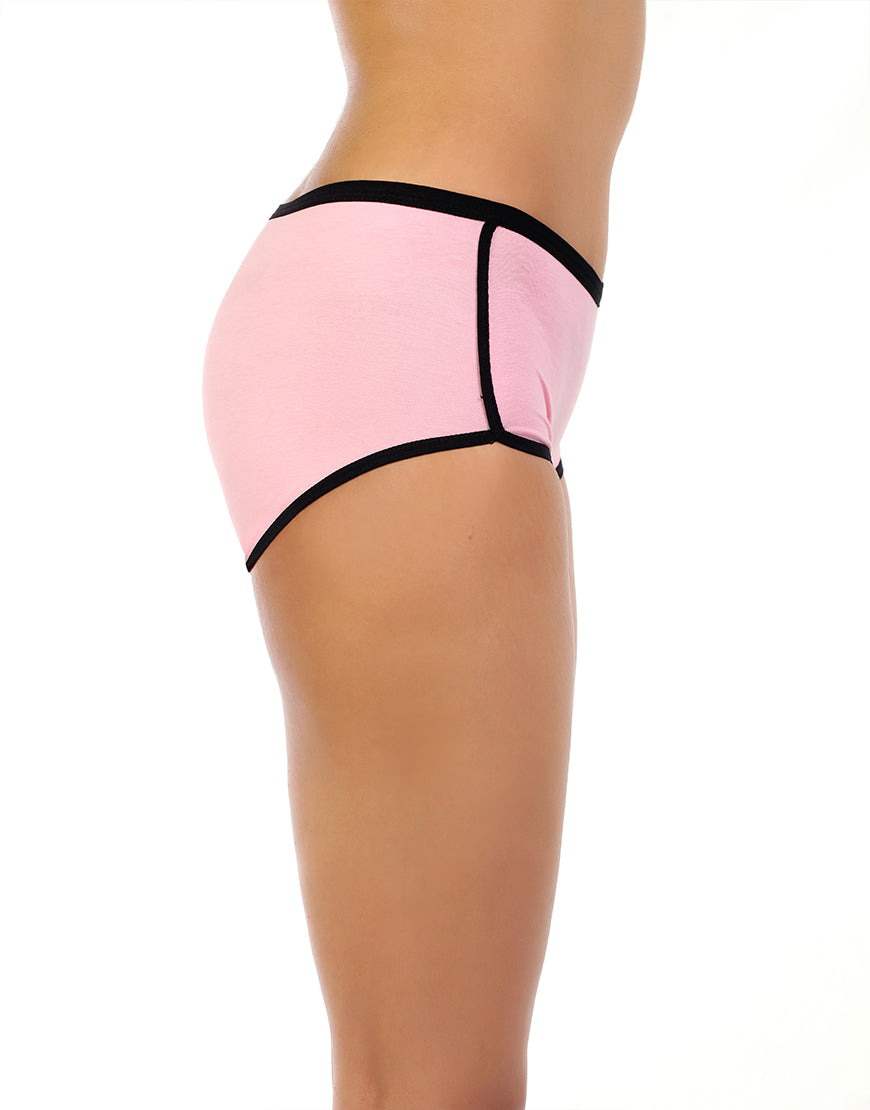 LOSHA COTTON ATHLETIC STYLE HIPSTER BRIEF-PINK