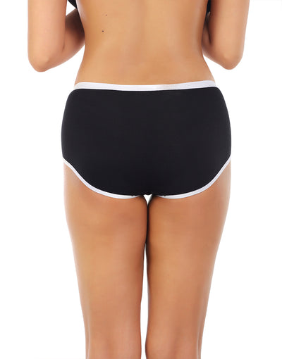 LOSHA COTTON  ATHLETIC STYLE HIPSTER BRIEF-BLACK