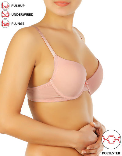 Microfiber Wired Pushup T-Shirt Bra-Delicacy