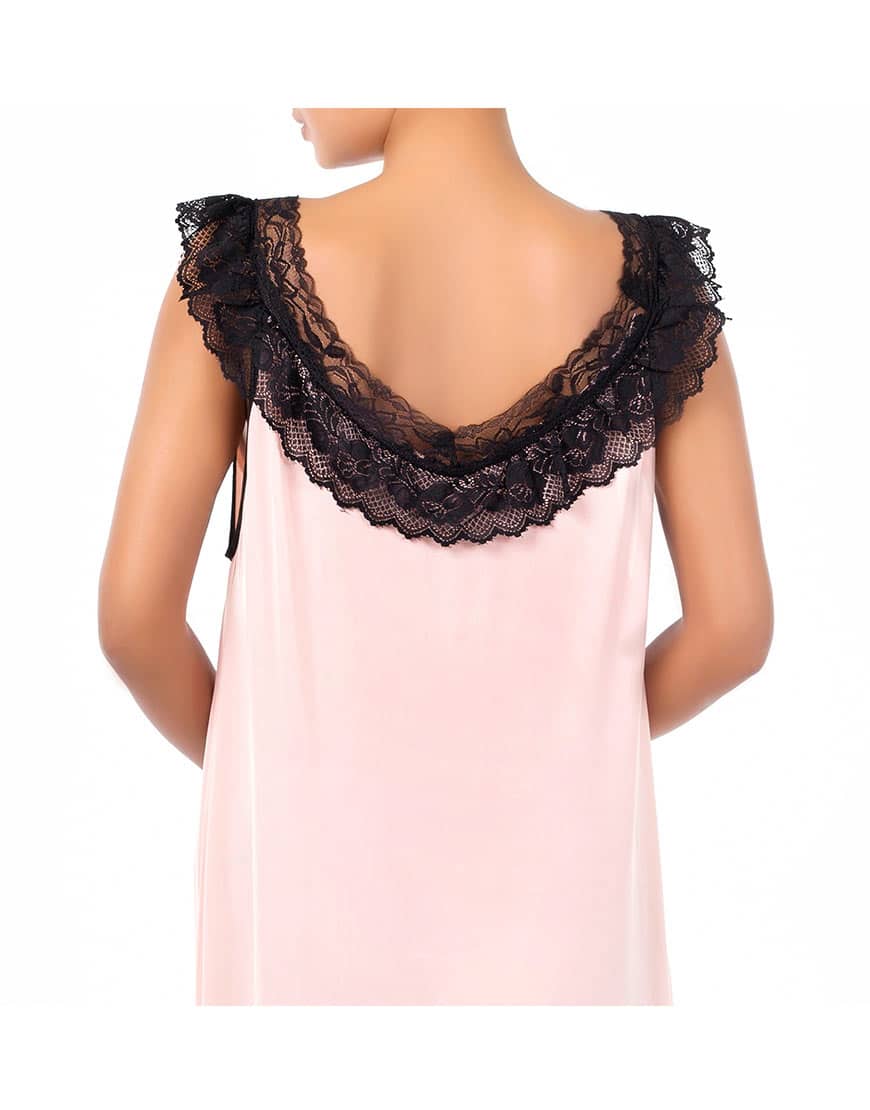 Losha Lace Neck full length nighty with thong