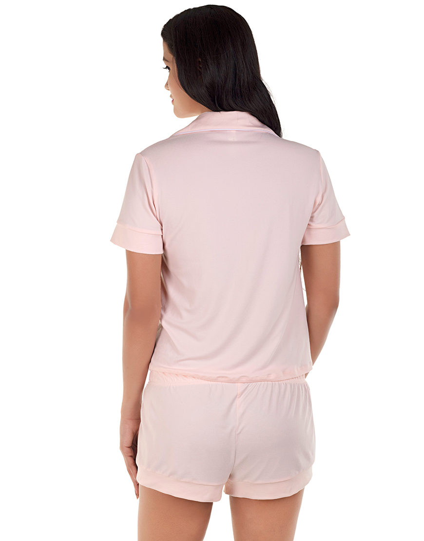 TAHARI BUTTON DOWN TOP AND SHORT SET-ROSE WATER