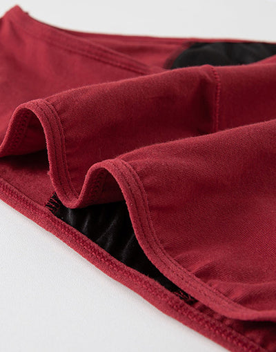 PACK OF 3 LOSHA COTTON LOW WAIST TRIPLE LAYERED PERIOD PANTY WITH HIDDEN ELASTIC-ASSORTED