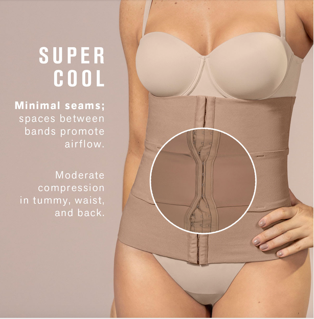 LEONISA WAIST CINCHER WITH LUMBAR SUPPORT & ANATOMICAL COMPRESSION BANDS