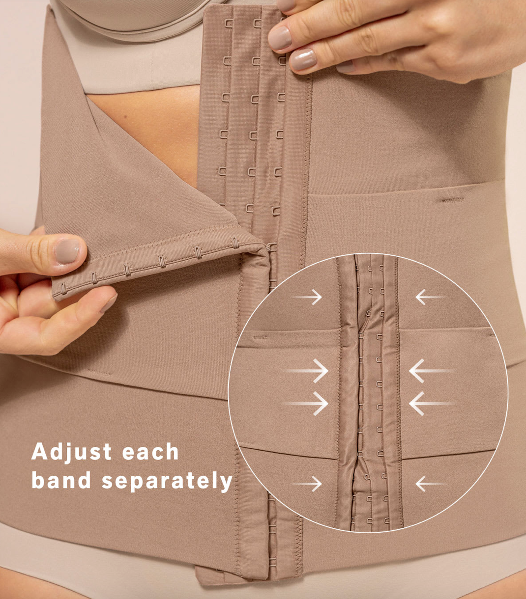 LEONISA WAIST CINCHER WITH LUMBAR SUPPORT & ANATOMICAL COMPRESSION BANDS