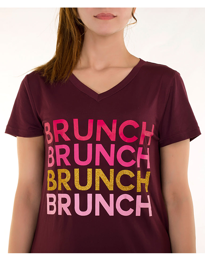 BRUNCH SLEEP T-SHIRT – FIG