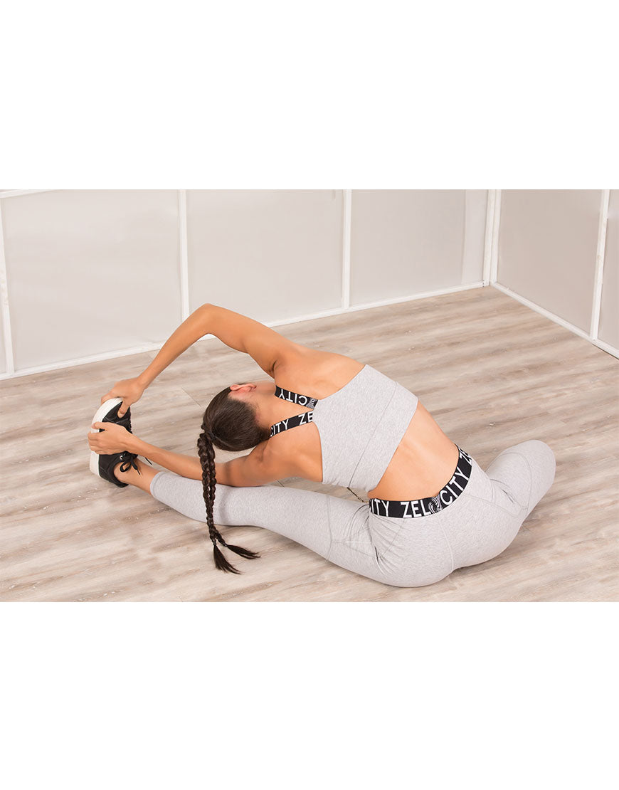 Losha Workout Crop Top Bra-Grey