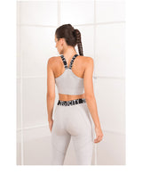 Losha Workout Crop Top Bra-Grey
